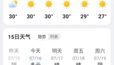 15日天气预报 截图