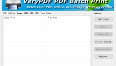 VeryPdf PDF Batch Print GUI 截图